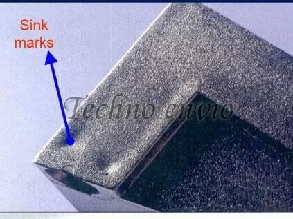 Sink Marks in injection molding machine